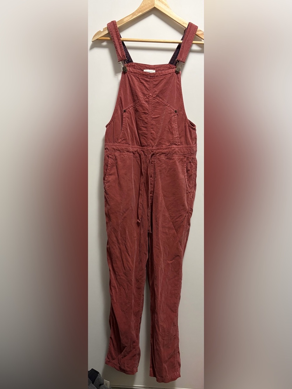 Sundance Artist Paradise Corduroy Straight Overalls Pink Women’s Size Small - Picture 2 of 7